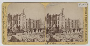 Tribunal del Condado de Cook y Ayuntamiento después del incendio de Chicago de 1871